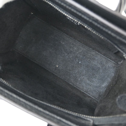 Celine Luggage Bag Grainy Leather, BLACK, LEATHER, Handbag