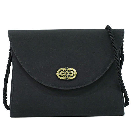 Salvatore Ferragamo Vintage Shoulder Bag Nylon, BLACK, NYLON, Shoulder bag