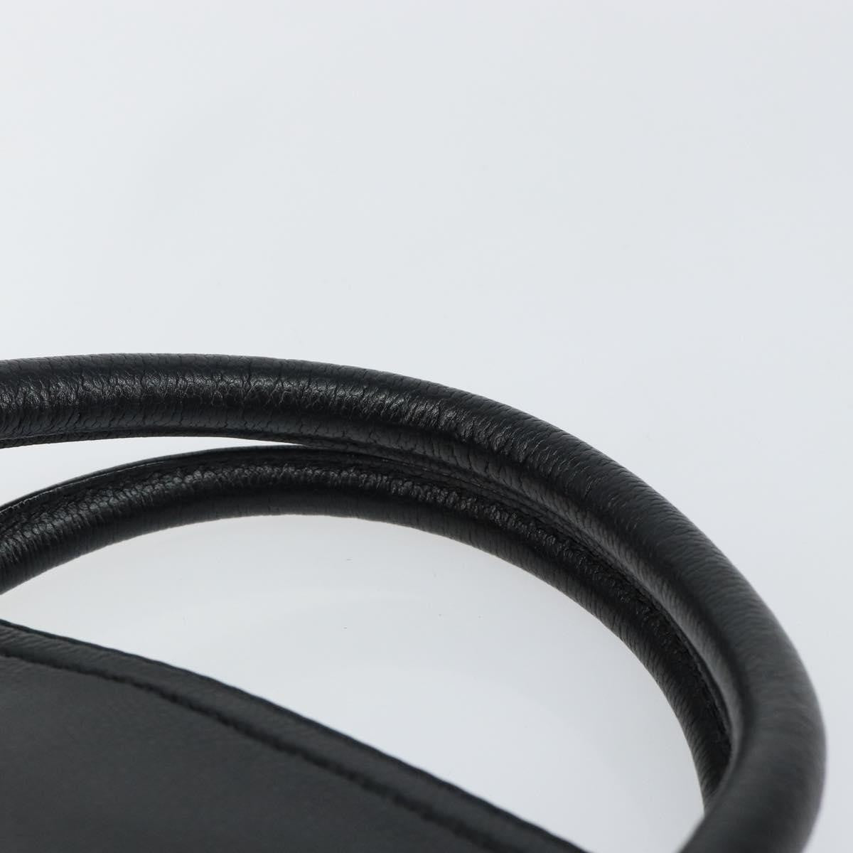 Chanel Vintage Button Tote Quilted Caviar, BLACK, LEATHER, Tote bag