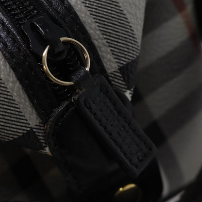 Burberry Nova check Pochette Canvas, GRAY, CANVAS, Clutche & pouche