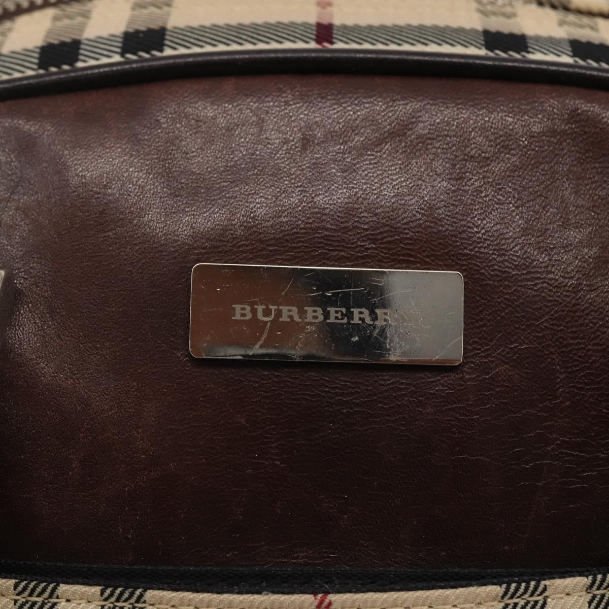 Burberry Nova Check Bowling Bag Canvas, BEIGE, CANVAS, Travel bag