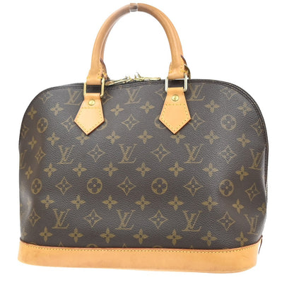 Louis Vuitton Alma Handbag Monogram Canvas, Brown, Canvas, Handbag