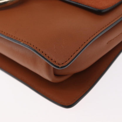 Chloe Faye Shoulder Bag Leather and Suede, BROWN, SUEDE, Shoulder bag