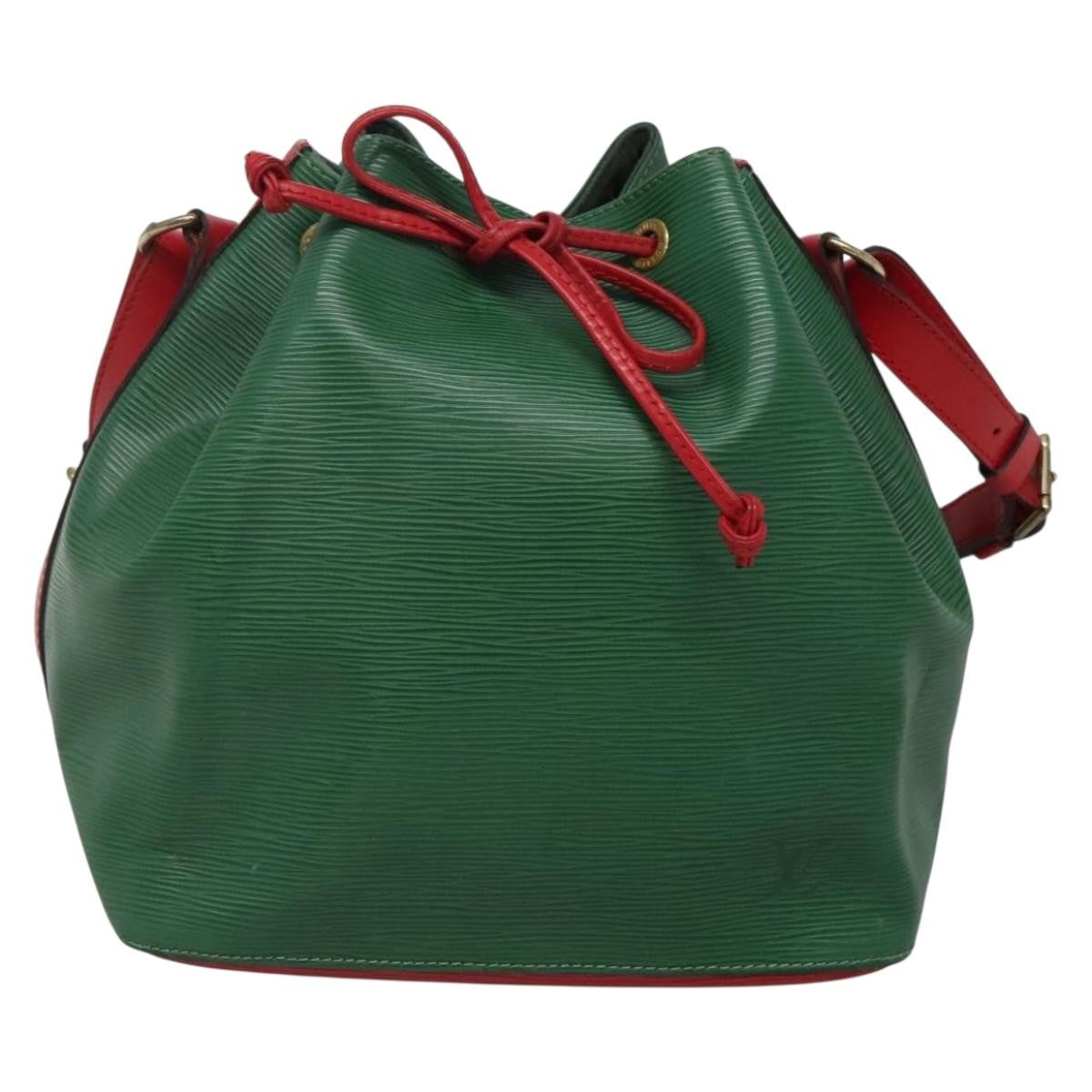 Louis Vuitton Bicolor Petit Noe Handbag Epi Leather, GREEN, EPI_LEATHER, Handbag