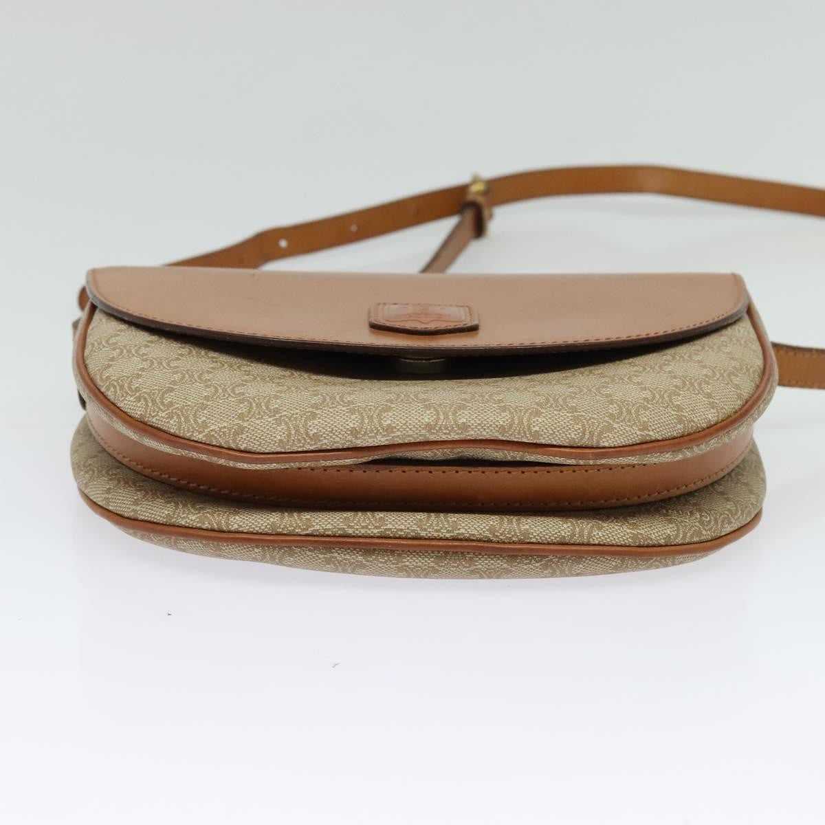 Celine Macadam Shoulder Bag PVC Leather, BEIGE, CANVAS, Shoulder bag