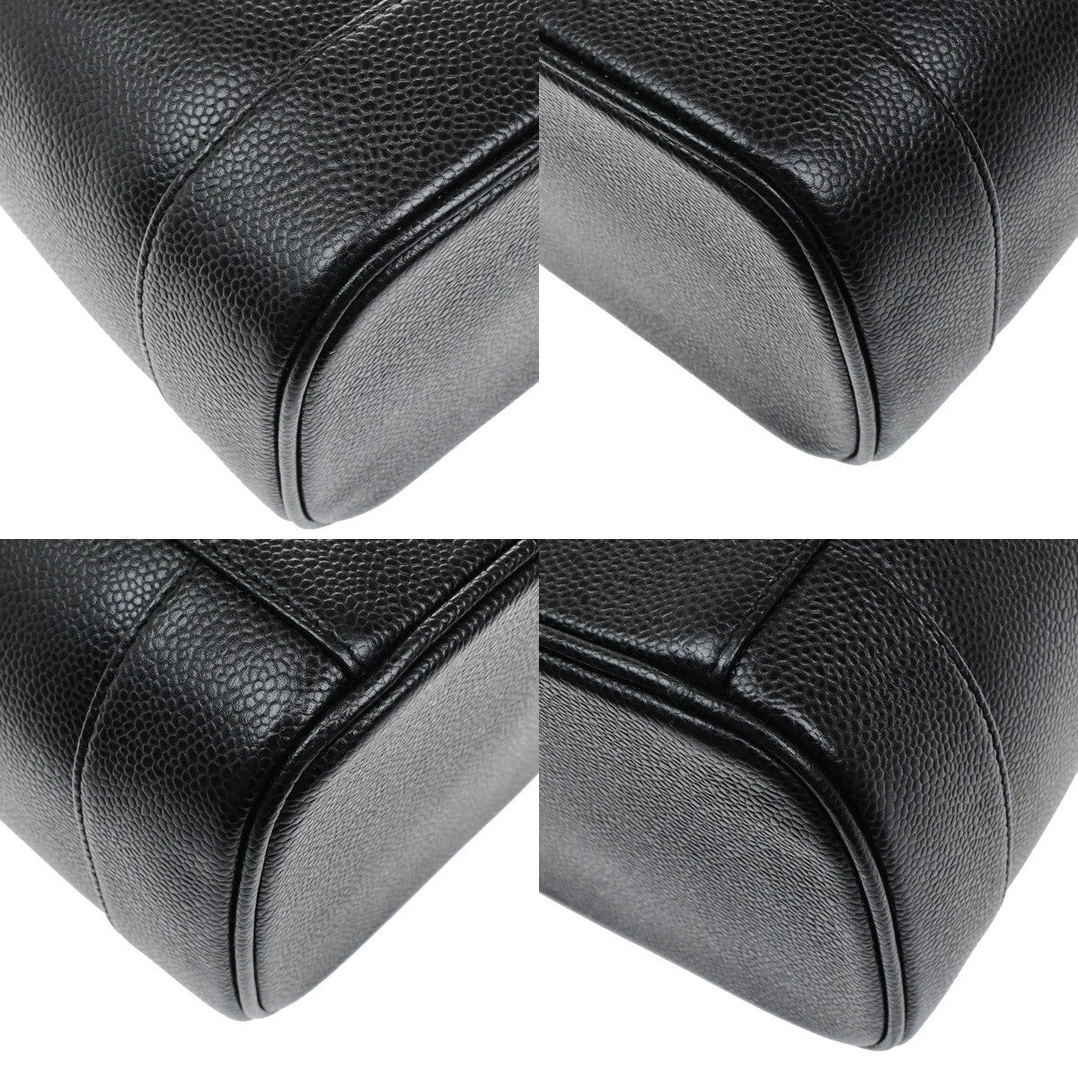 Chanel Vintage Timeless Cosmetic Case Caviar, BLACK, CALFSKIN, Handbag