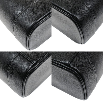 Chanel Vintage Timeless Cosmetic Case Caviar, BLACK, CALFSKIN, Handbag