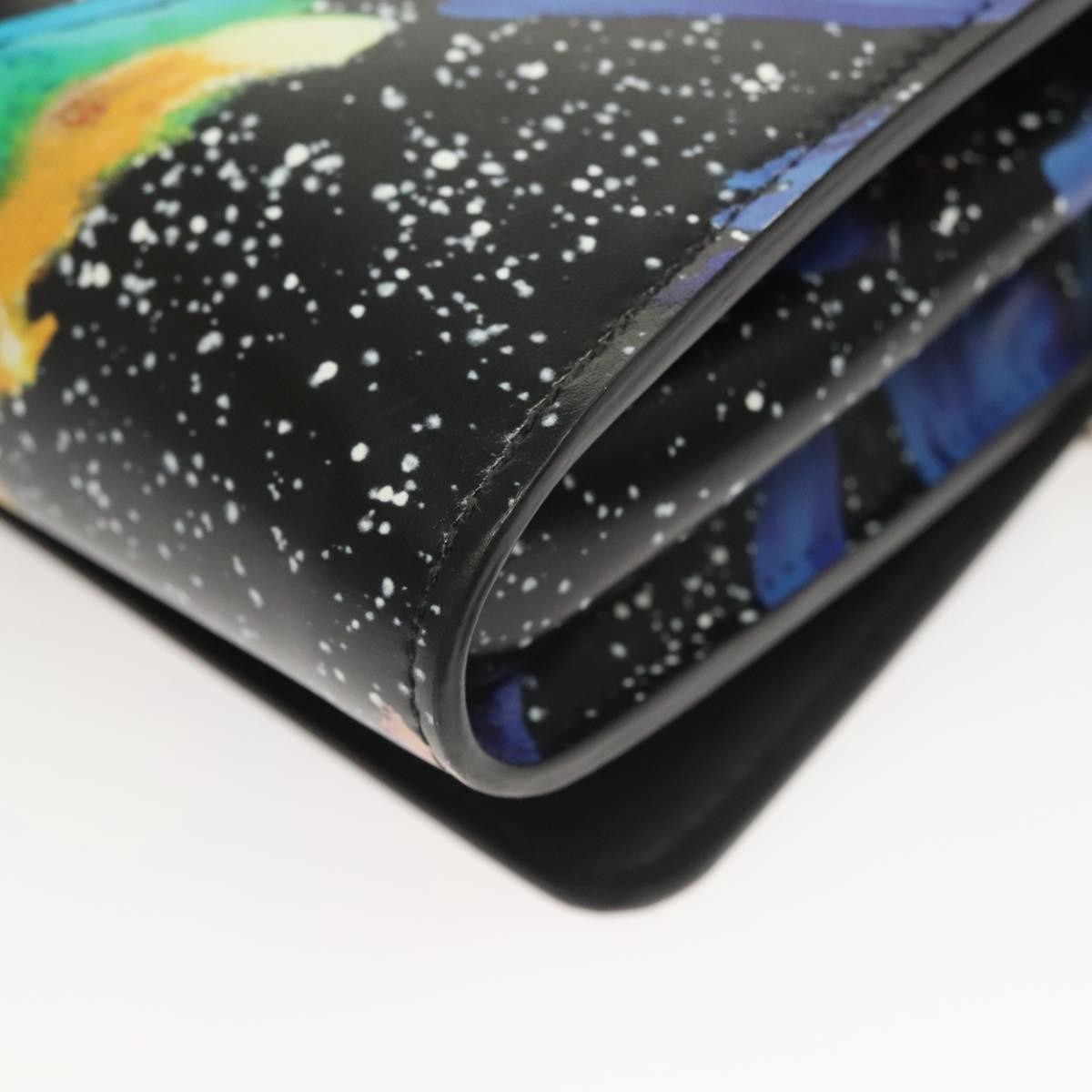 Louis Vuitton Twist Chain Wallet Limited Edition Printed Leather, BLACK, LEATHER, Clutche & pouche