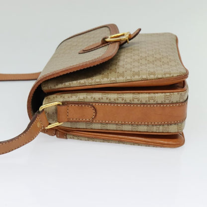 Celine Macadam Shoulder Bag PVC Leather, BEIGE, CANVAS, Shoulder bag