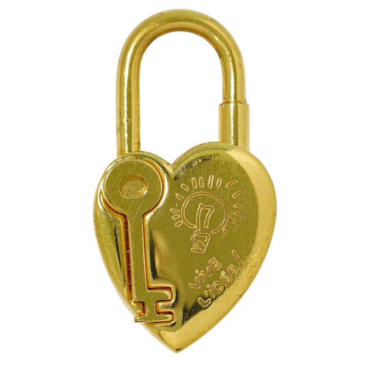 Hermes Annee De La Fantaisie Heart Cadena Lock Charm Metal, GOLD, GOLD_PLATED, Charms and Keychains