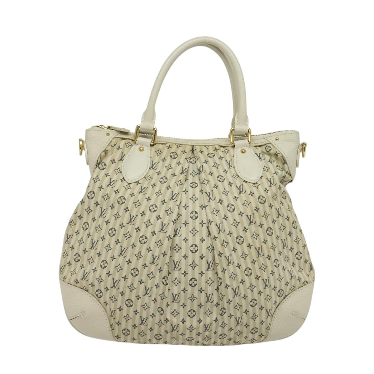 Louis Vuitton Marina Handbag Mini Lin Croisette, BEIGE, CANVAS, Handbag