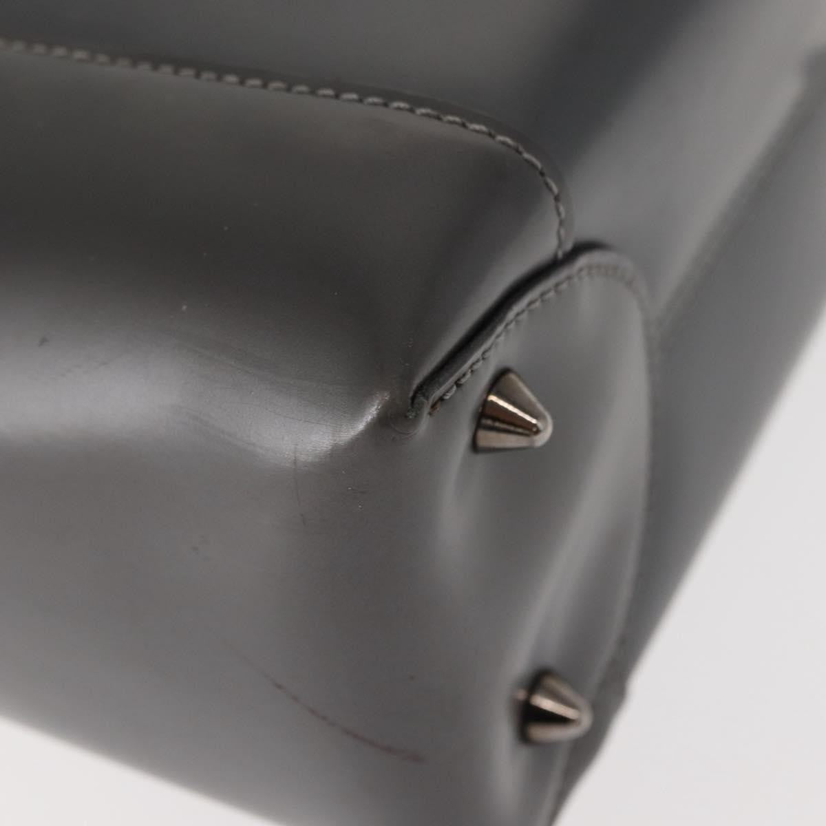 Christian Dior Vintage Handbag Leather, GRAY, LEATHER, Handbag