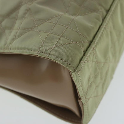Christian Dior Vintage Tote Cannage Quilt Nylon, BEIGE, NYLON, Tote bag