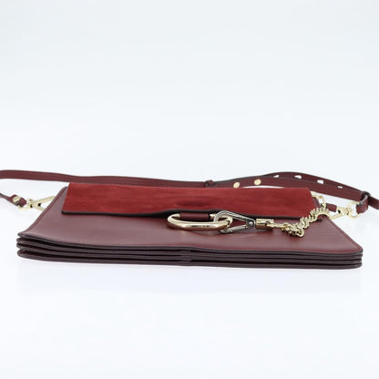 Chloe Faye Shoulder Bag Leather and Suede, RED, SUEDE, Shoulder bag