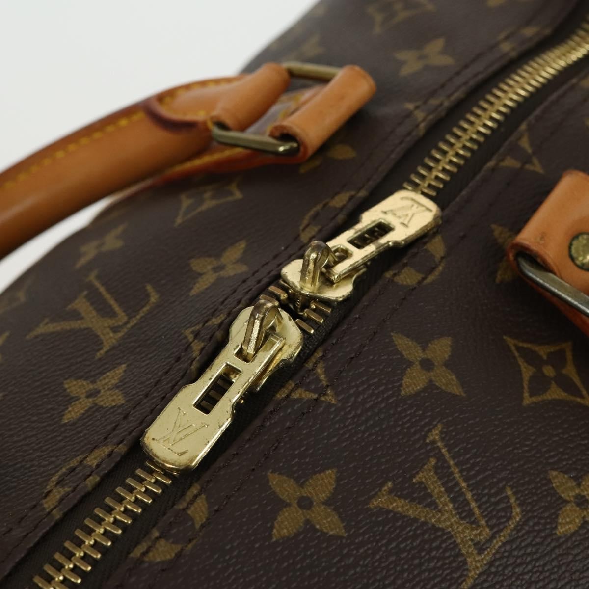 Louis Vuitton Keepall Bag Monogram Canvas, BROWN, CANVAS, Travel bag