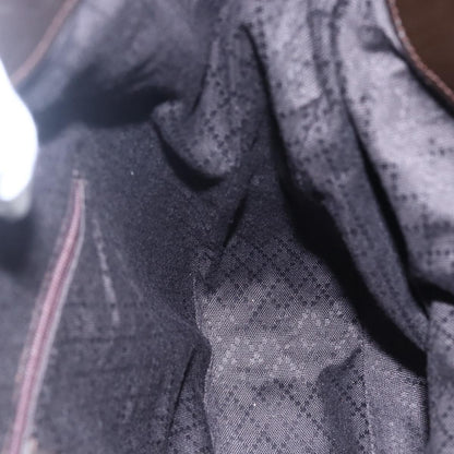 Gucci Vintage Bamboo Handle Bag Nylon, BROWN, NYLON, Handbag