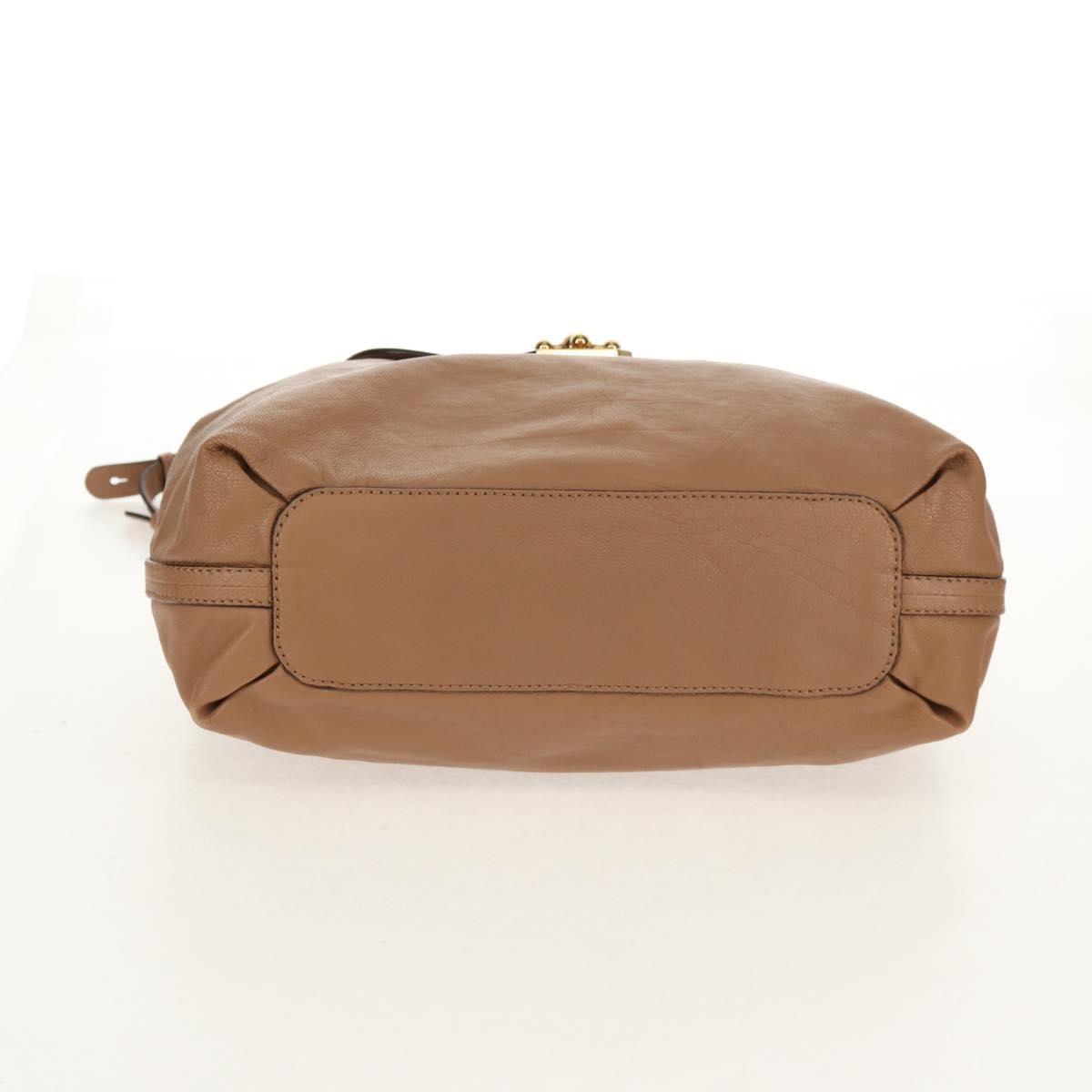 Chloe Elsie Convertible Satchel Leather, BEIGE, LEATHER, Handbag