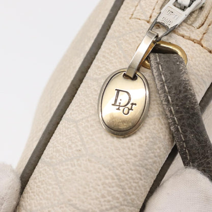 Christian Dior Vintage Honeycomb Shoulder Bag Canvas, WHITE, CANVAS, Shoulder bag