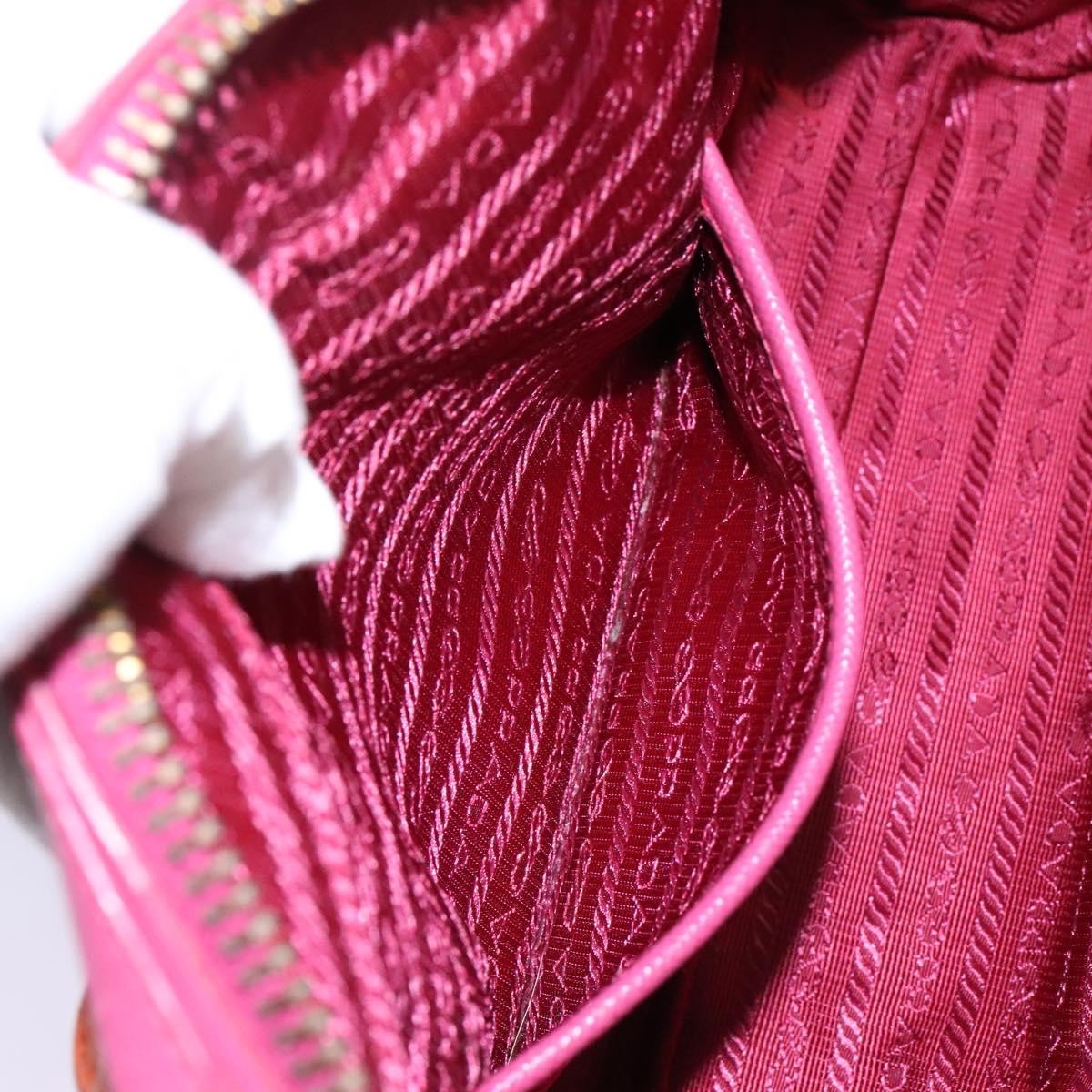 Prada Vintage Bauletto Bag Leather, PINK, LEATHER, Handbag