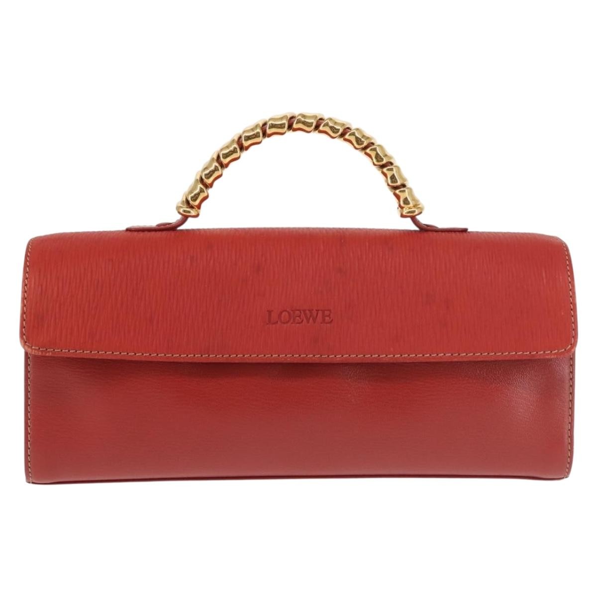 Loewe Vintage Velazquez Top Handle Bag Leather, RED, LEATHER, Handbag