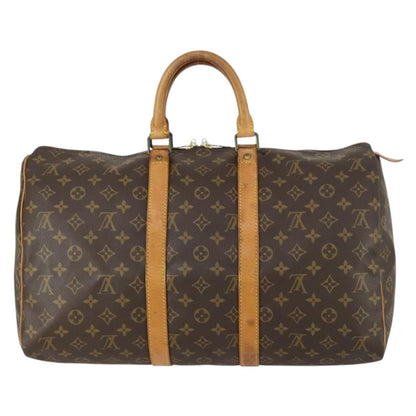 Louis Vuitton Keepall Bag Monogram Canvas, BROWN, CANVAS, Travel bag