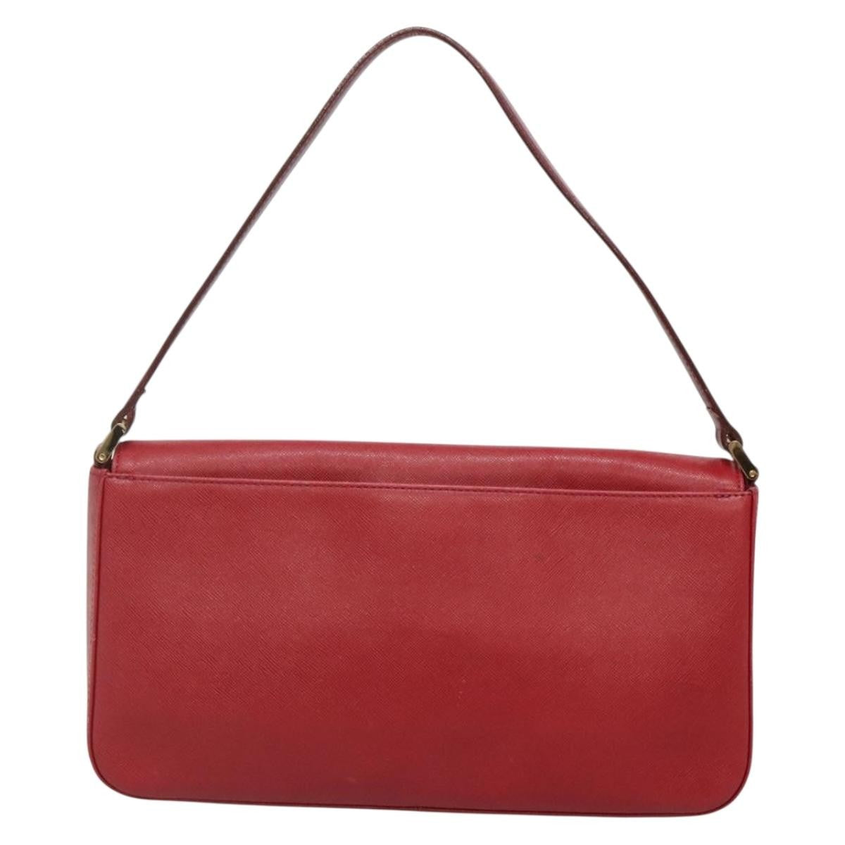 Burberry Vintage Handbag Leather, RED, LEATHER, Handbag