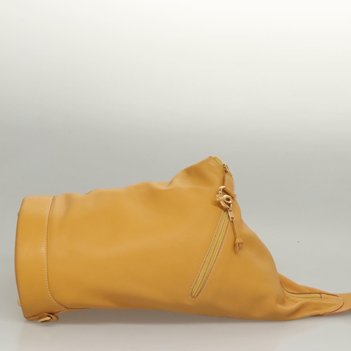 Loewe Anton Sling Bag Leather, YELLOW, LEATHER, Shoulder bag