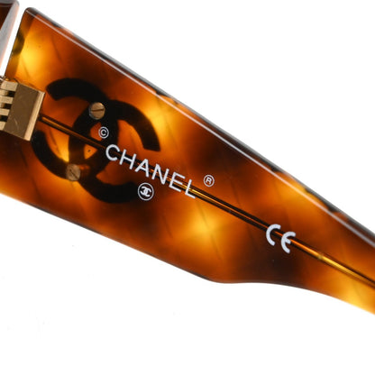 Chanel CC Logo Matelasse Sunglasses Eye Wear Plastic, Brown, Plastic, Sunglasses