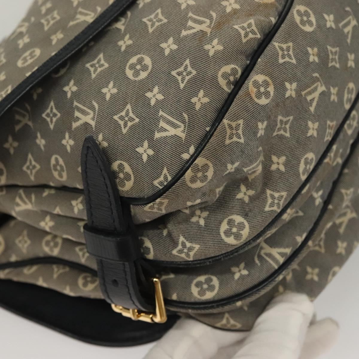 Louis Vuitton Saumur Handbag Monogram Idylle, GRAY, CANVAS, Handbag