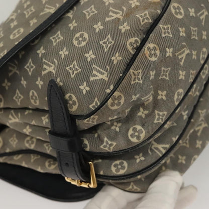 Louis Vuitton Saumur Handbag Monogram Idylle, GRAY, CANVAS, Handbag