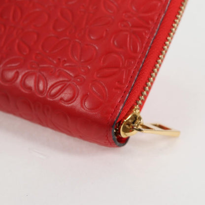 Loewe Anagram Wallet Leather, RED, LEATHER, Wallets