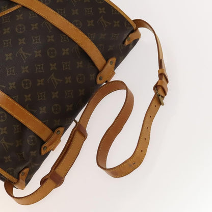 Louis Vuitton Saumur Handbag Monogram Canvas, BROWN, CANVAS, Shoulder bag