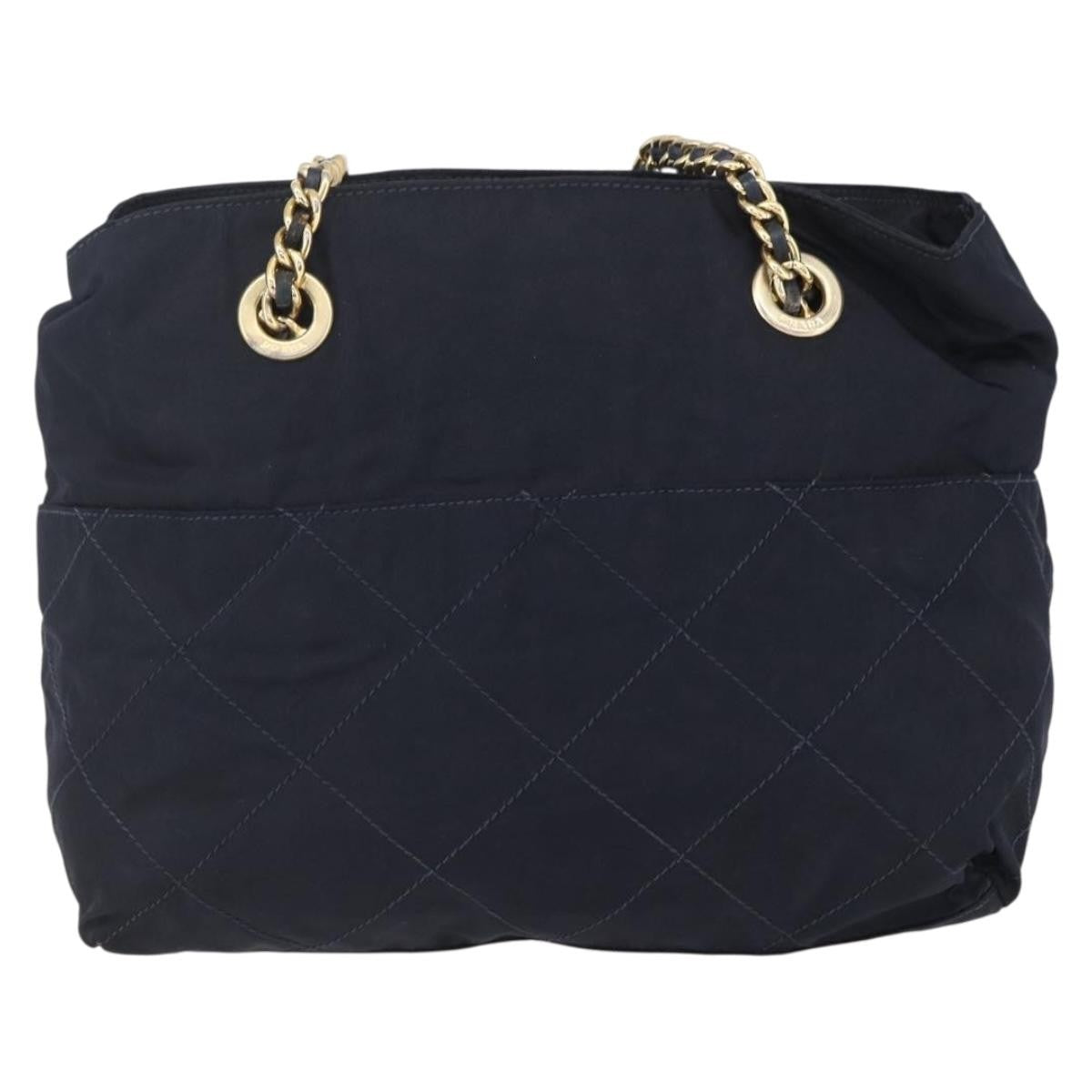 Prada Re-Edition 1995 Chain Tote Quilted Re-Nylon, NAVY, NYLON, Shoulder bag
