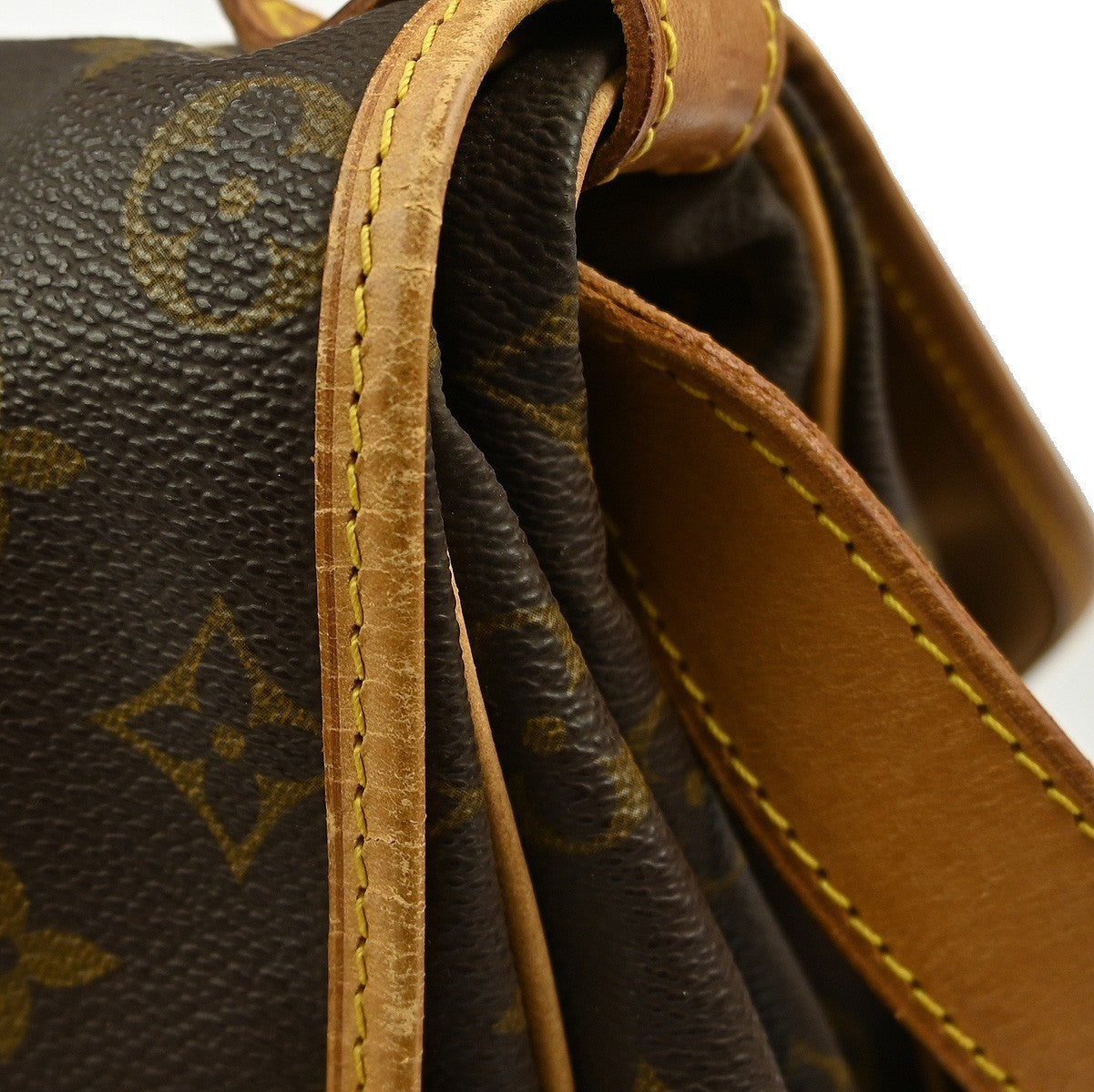 Louis Vuitton Saumur Handbag Monogram Canvas, BROWN, CANVAS, Shoulder bag