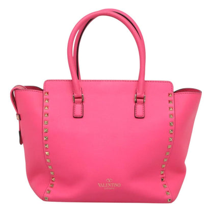 Valentino Garavani Rockstud Tote Rigid Leather, PINK, LEATHER, Tote bag
