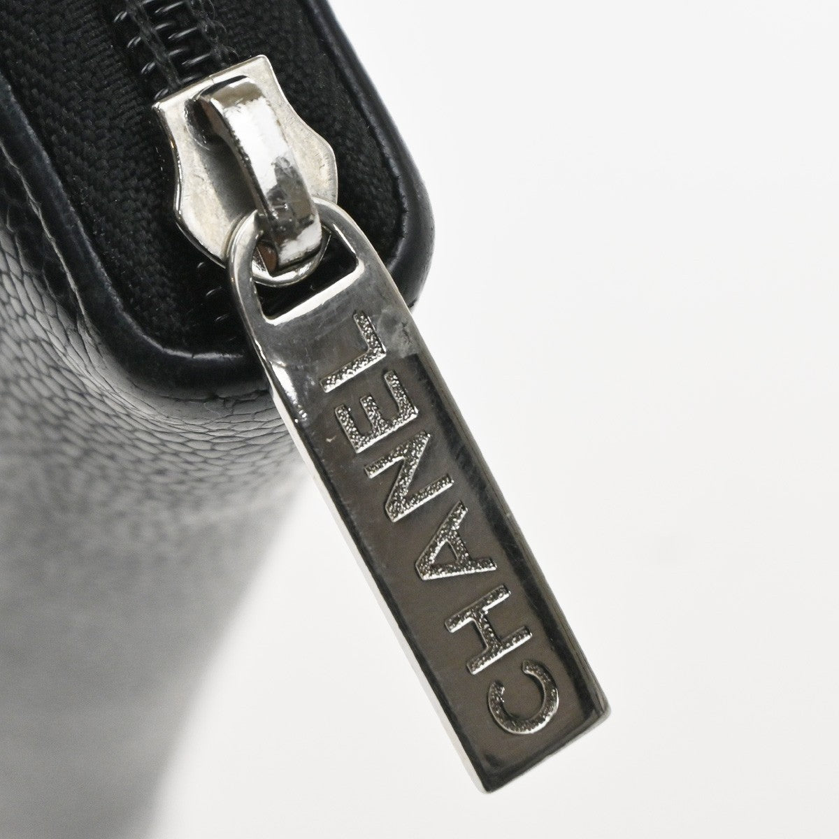 Chanel CC Zip Around Wallet Leather, Black, Leather, Wallet