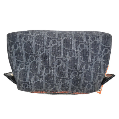 Christian Dior Flight pouch Trotter Pattern Denim, BLUE, DENIM_JEANS, Clutche & pouche