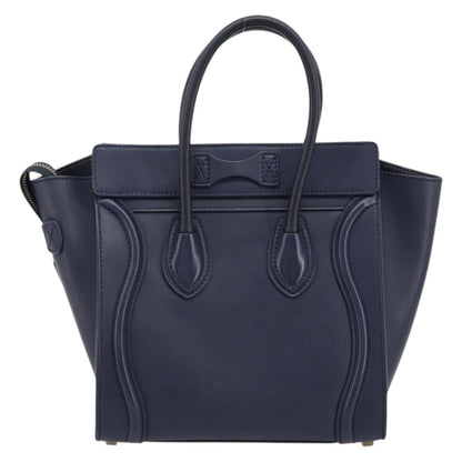 Celine Tricolor Luggage Bag Leather, Navy, Leather, Handbag