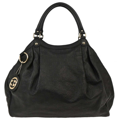 Gucci Sukey Tote Leather, BLACK, LEATHER, Handbag