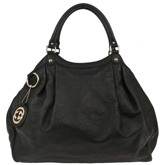 Gucci Sukey Tote Leather, BLACK, LEATHER, Handbag