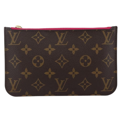 Louis Vuitton Neverfull Pochette Monogram Canvas, BROWN, CANVAS, Clutche & pouche