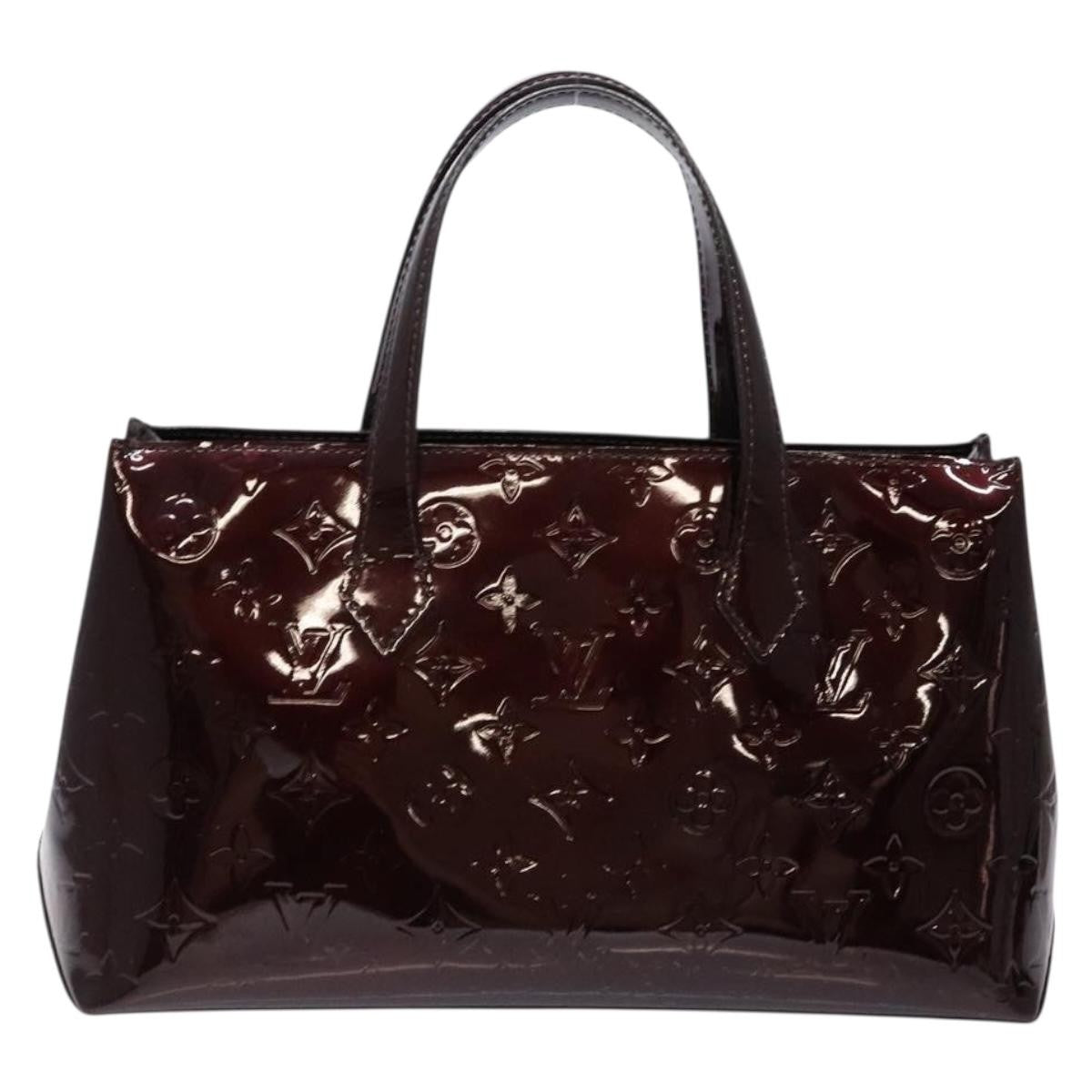 Louis Vuitton Wilshire Handbag Monogram Vernis, BURGUNDY, PATENT_LEATHER, Handbag