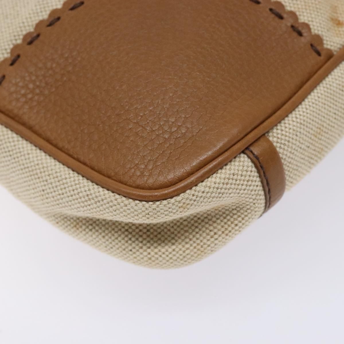 Prada Vintage Convertible Tote Canvas and leather, BEIGE, CANVAS, Tote bag