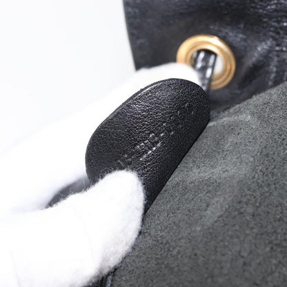 Gucci Vintage Bamboo Sling Backpack Leather, BLACK, LEATHER, Backpack