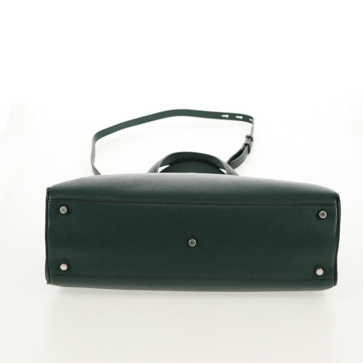 Gucci Zumi Top Handle Bag Leather, GREEN, LEATHER, Handbag