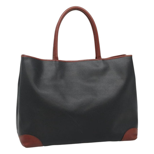Bottega Veneta Marco Polo Tote Coated Canvas and Leather Detail, BLACK, CANVAS, Tote bag