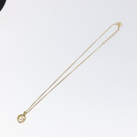 Christian Dior CD Pendant Necklace Gold-plated, GOLD, METAL, Necklace