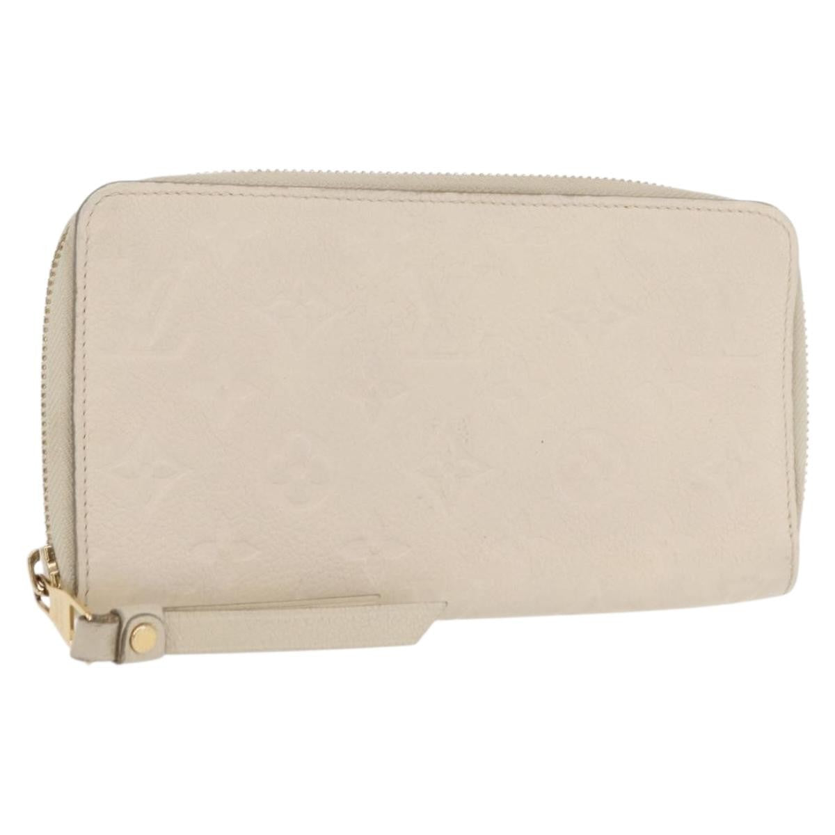 Louis Vuitton Zippy Wallet NM Leather Empreinte, WHITE, LEATHER, Wallets