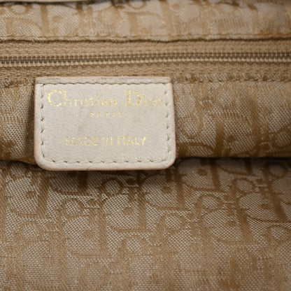 Christian Dior Lady Cannage Tote Leather, BEIGE, LEATHER, Tote bag