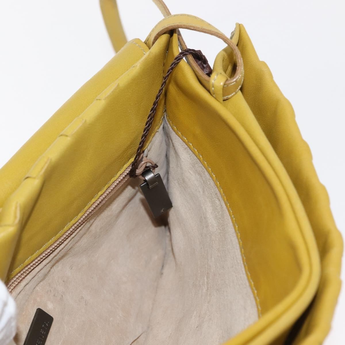 Bottega Veneta Intrecciato Leather, YELLOW, LEATHER, Shoulder bag